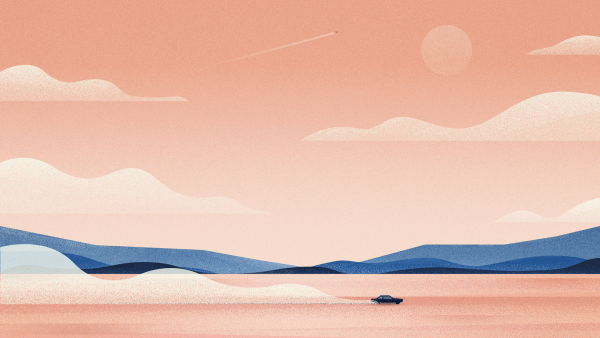 Минималистичные пейзажи гуашью