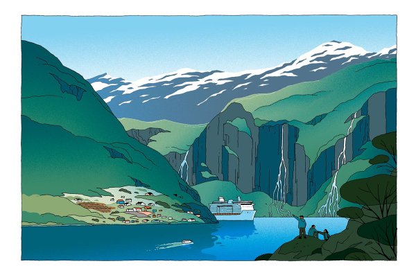 Пейзаж в географическом стиле