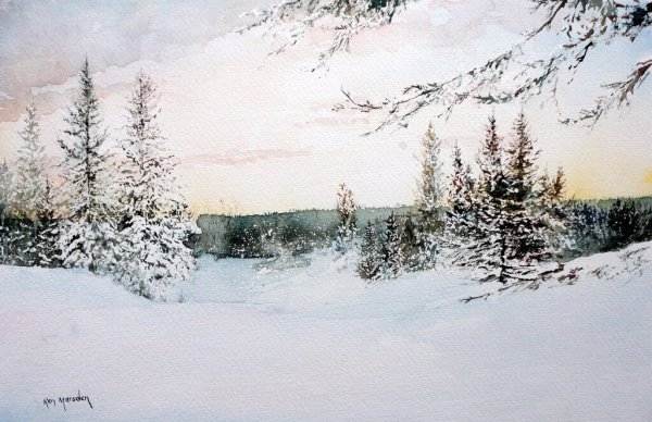 Акварельная зима