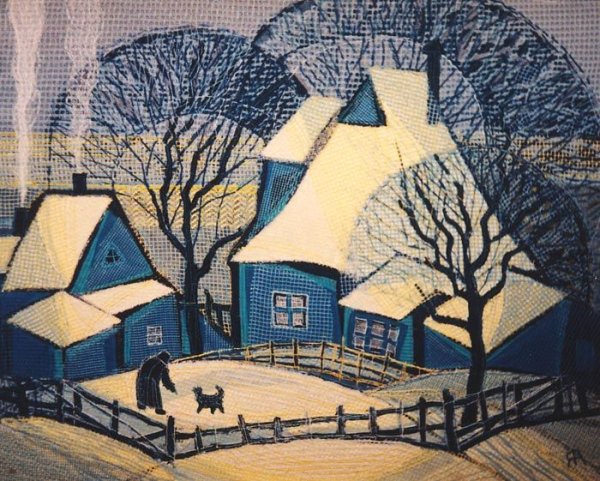 Текстильные коллажи Александры Якуничевой