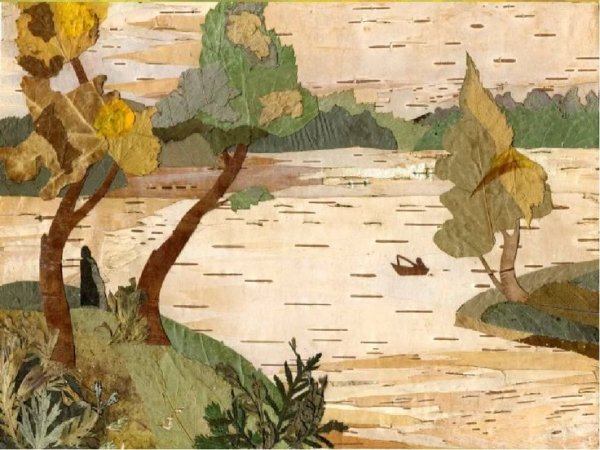 Пейзаж из природного материала