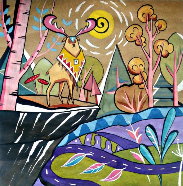 Декоративная сюжетная композиция