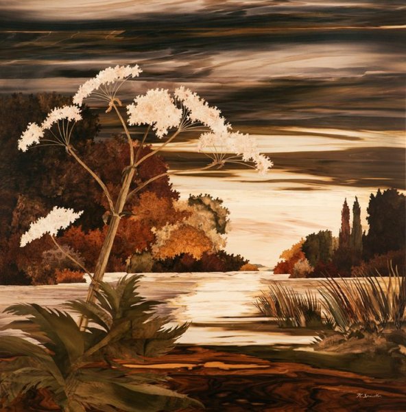 Маркетри Северный пейзаж