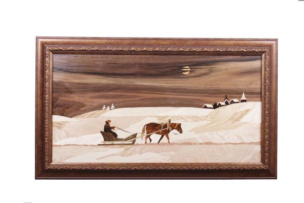 Пейзажи в стиле интарсия по дереву