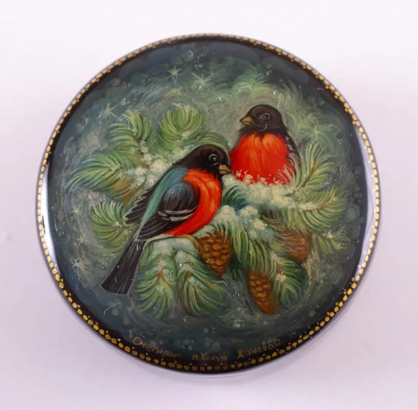 Лаковая миниатюра Федоскино Палех