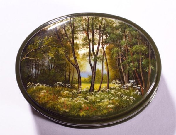 Лаковая миниатюра Федоскино природа