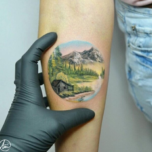 Реалистичные тату природа