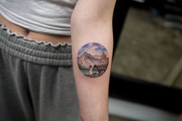 Тату природа на руке