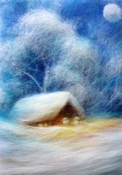 Картины из шерсти