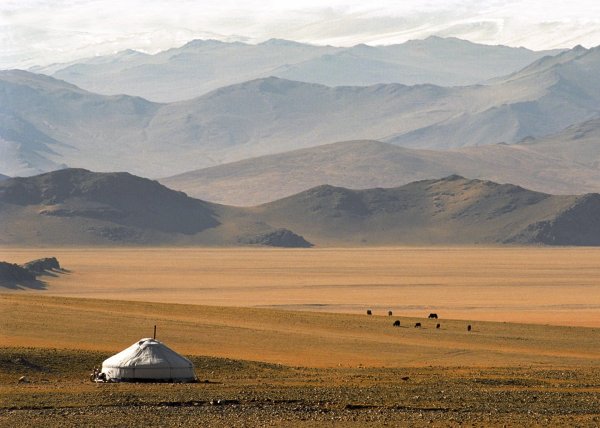 Горы юрта Монголия