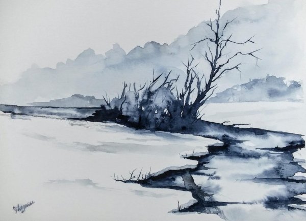 Живопись архитектура Питера Монохромия