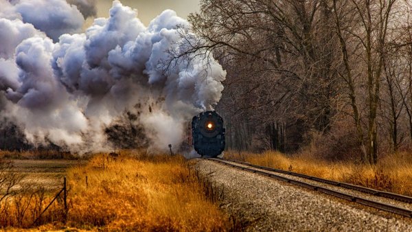 Пейзаж с железной дорогой