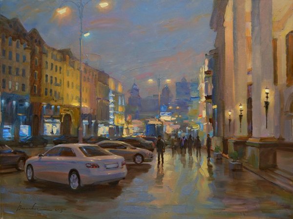 Вечерняя улочка Румыния