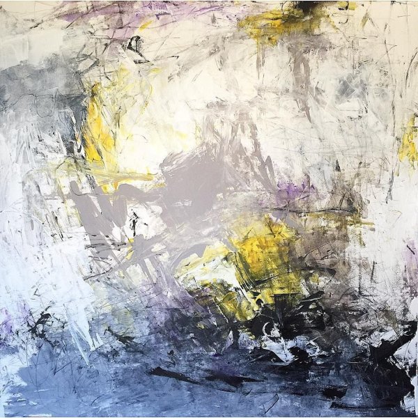 Абстрактная живопись в серых тонах