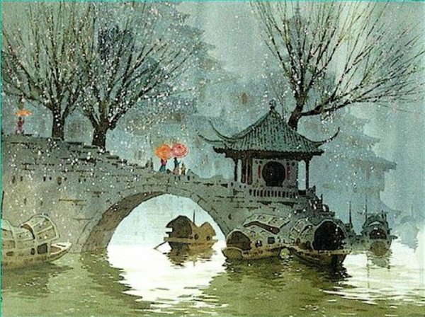 Китайский акварелист Xiang Ming Zeng