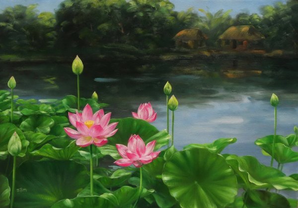 Будда Лотос озеро