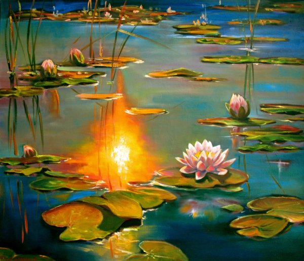 Лотосовый пруд китайская живопись