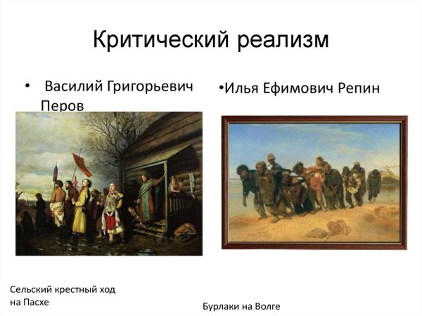 Представители критического реализма в живописи 19 века