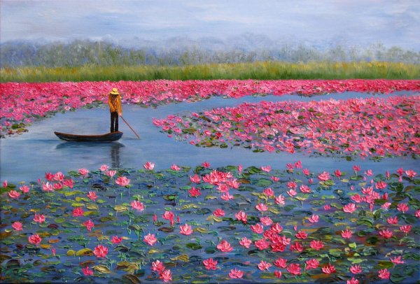 Лотосовый пруд китайская живопись