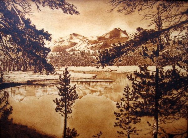 Пейзажи для выжигания по дереву