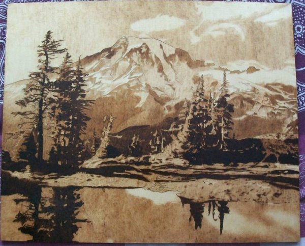 Пейзаж для выжигания