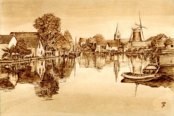 Пейзажи для выжигания по дереву