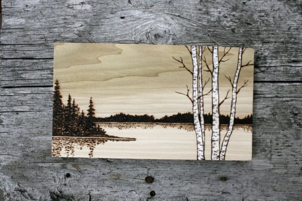 Пейзажи для выжигания по дереву