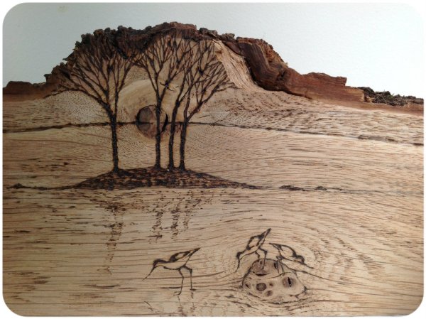 Пейзаж на фанере