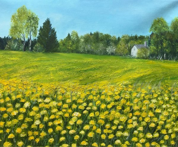 Картина Одуванчиковое поле