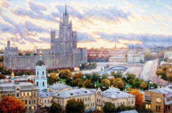 Живопись ,художник Игорь Разживин , Яузский бульвар