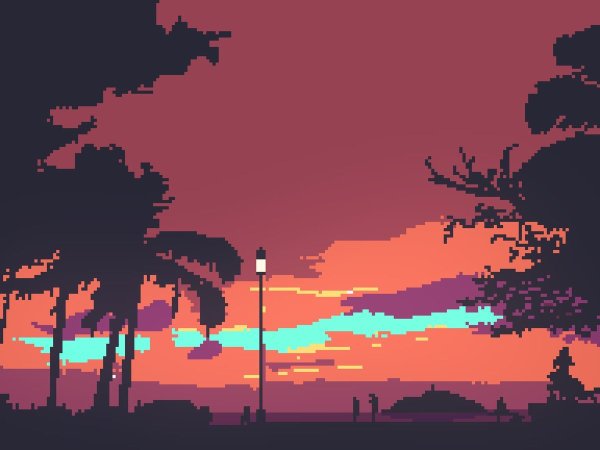 Пиксельный пейзаж