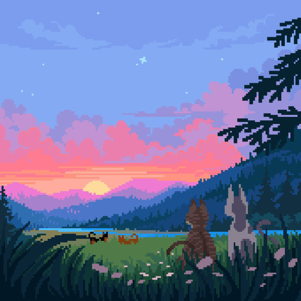 Пиксельный пейзаж