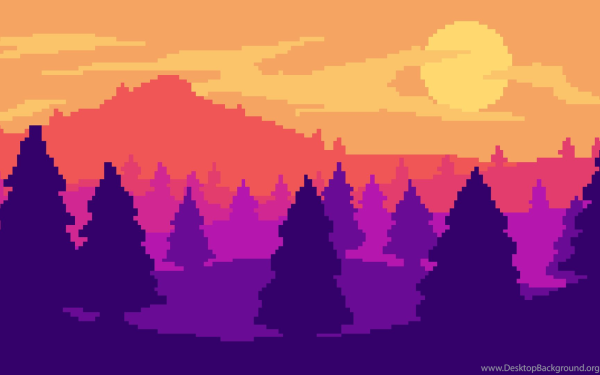 Пейзажи в пиксельном стиле