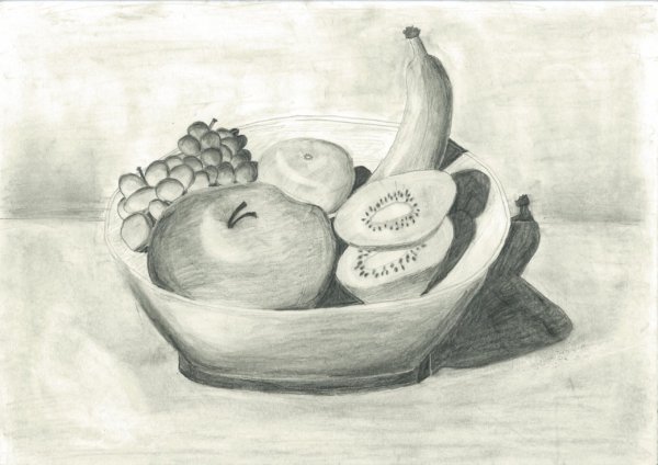 Осенний натюрморт карандашом