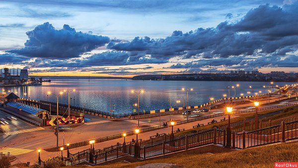 Ижевск набережная вечером