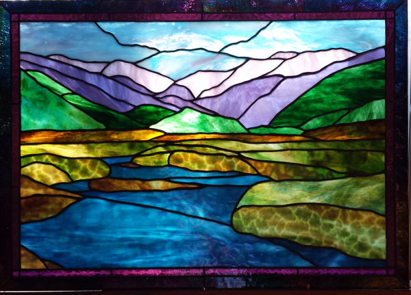 Витраж река