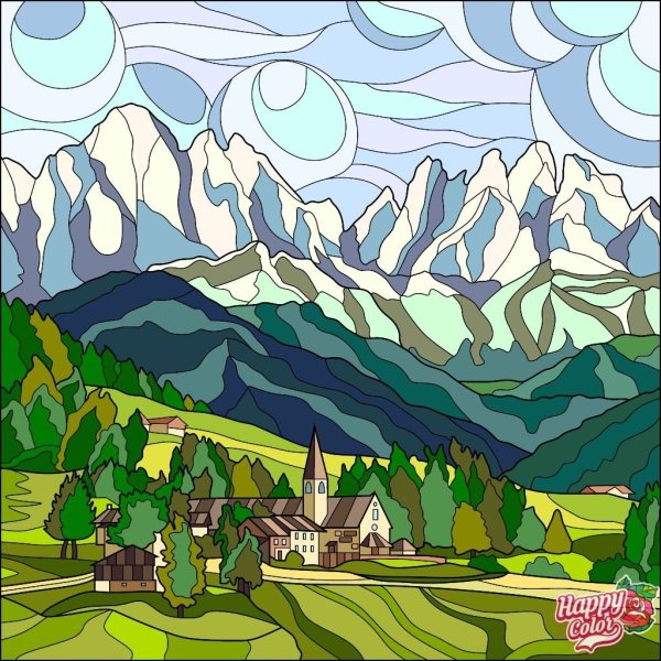 Деревенский витраж