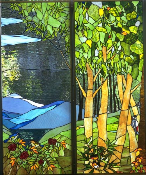 Витражный пейзаж