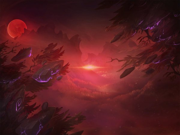 Закат в поле