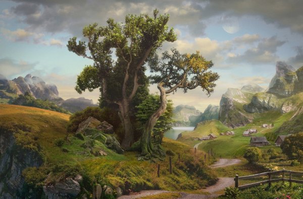 Фантастический горный пейзаж