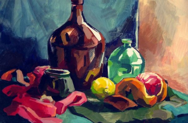 Натюрморт темперой Академическая живопись
