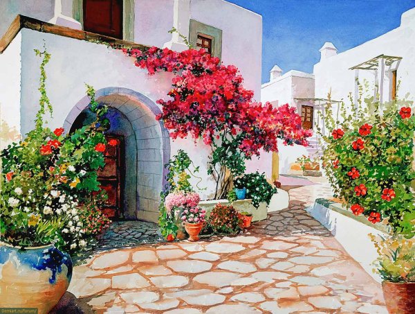 Итальянские пейзажи художник Guido Borelli