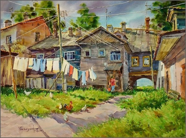Художник Владимир Качанов улочки московские