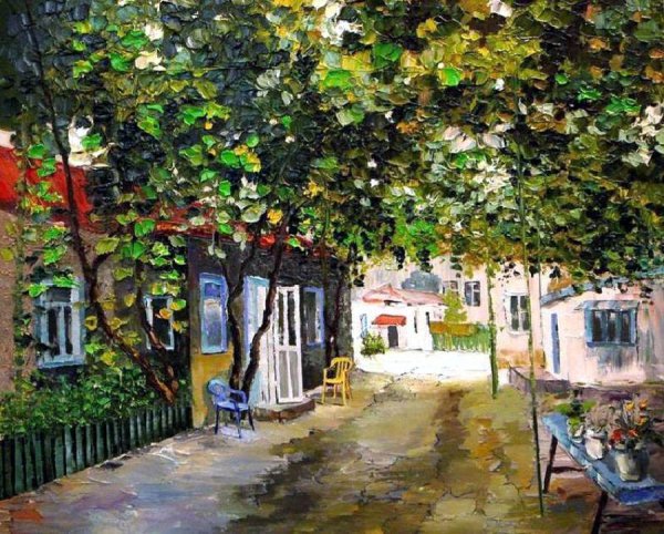 Итальянские улочки картины Борелли Гвидо