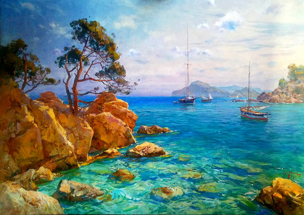 Симеиз дива акварелью