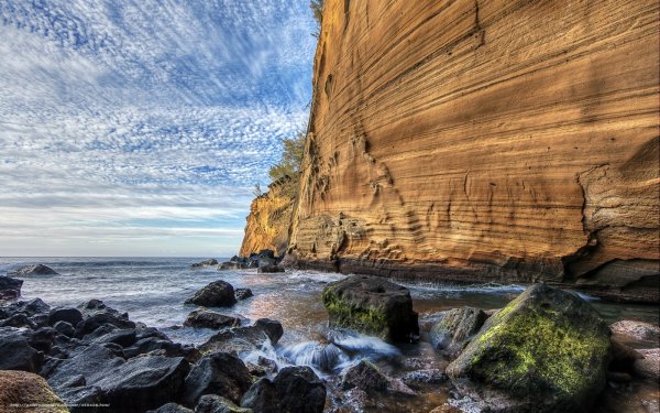 Утес скала тасманово море