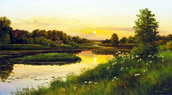 Художник Сергей Курицын деревня лето