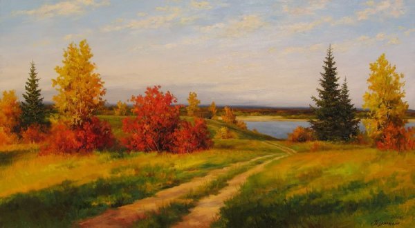 Художник Сергей Курицын деревня лето