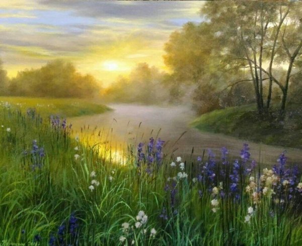 Художник Сергей Курицын Деревенские просторы