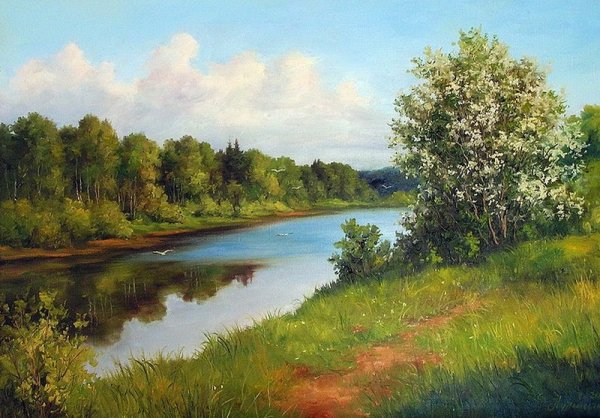 Художник Сергей Курицын Деревенские просторы